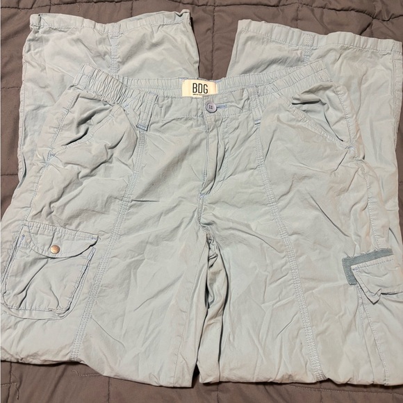 BDG Pants - BDG Light Blue Elastic Waist Cargo Pants Womens Size Large